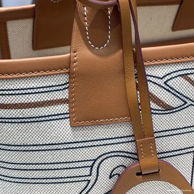 Cheap Motif au Steeple with 25 Plume Bag Canvas Hermes In Fil H Beige Quadrige 0506